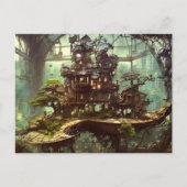 Steampunk Greenhouse in het Oerwoud Briefkaart (Voorkant)