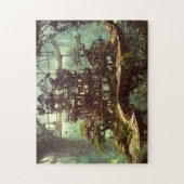 Steampunk Greenhouse in het Oerwoud Legpuzzel (Verticaal)