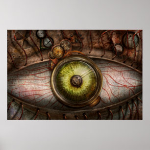 Steampunk - Griezelig - Oog op technologie Poster