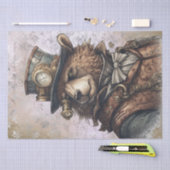 Steampunk Grizzly Beer Tissuepapier (Craft)