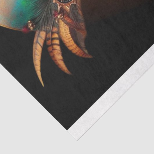 Steampunk Groen Gekleurde Alligator Decoupage Tissuepapier (Detail)