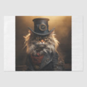 Steampunk Grumpy Cat Tissuepapier (Voorkant)