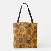 Steampunk Grunge Brown en Gold Canvas tas (Achterkant)