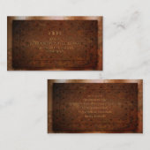 Steampunk grunge geklonken messing visitekaartje (Voorkant / Achterkant)