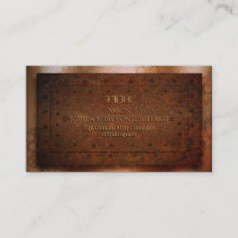 Steampunk grunge geklonken messing visitekaartje