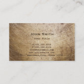 Steampunk Grunge Gold Monogram Visitekaartje (Achterkant)