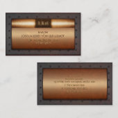 Steampunk grunge rivette borden van messing monogr visitekaartje (Voorkant / Achterkant)