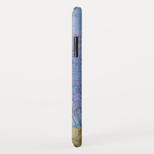 Steampunk Grunge Tekening van mechanische vogelsta Case-Mate iPhone Case (Achterkant/rechts)