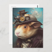 Steampunk Guinea Pig Briefkaart (Voorkant / Achterkant)