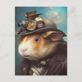 Steampunk Guinea Pig Briefkaart (Voorkant)
