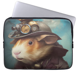 Steampunk Guinea Pig Laptop Sleeve