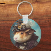 Steampunk Guinea Pig Sleutelhanger (Voorkant)