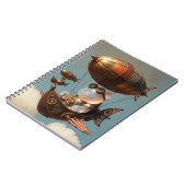 Steampunk Gummy Bear Pilot in Fantasy Airship Notitieboek (Linkerzijde)