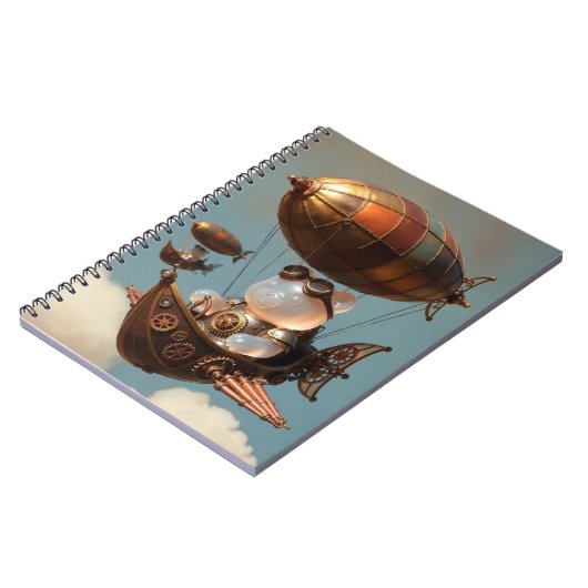 Steampunk Gummy Bear Pilot in Fantasy Airship Notitieboek (Linkerzijde)