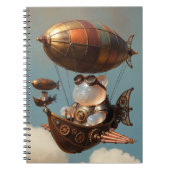Steampunk Gummy Bear Pilot in Fantasy Airship Notitieboek (Voorkant)