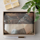 Steampunk Gunslinger Fox Decoupage Tissuepapier (Geschenk)