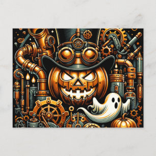 Steampunk Halloween Briefkaart