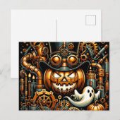 Steampunk Halloween Briefkaart (Voorkant / Achterkant)