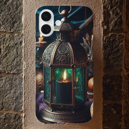 Steampunk Halloween Clockwork Black Lantern iPhone 16 Plus Hoesje
