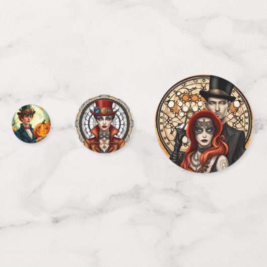 Steampunk Halloween Confetti (Voorkanten)