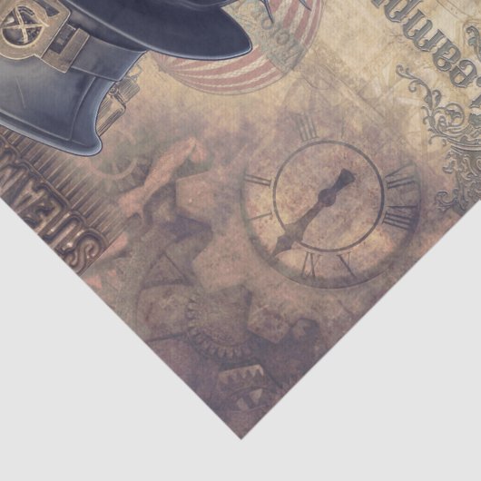 Steampunk Halloween Crow Raven Tissuepapier (Detail)