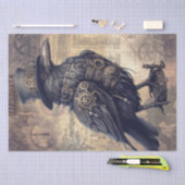 Steampunk Halloween Crow Raven Tissuepapier (Craft)