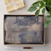 Steampunk Halloween Crow Raven Tissuepapier (Geschenk)