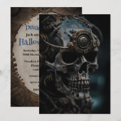 Steampunk Halloween Feestuitnodiging Kaart (Voorkant / Achterkant)