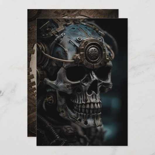 Steampunk Halloween Feestuitnodiging Kaart (Voorkant / Achterkant)