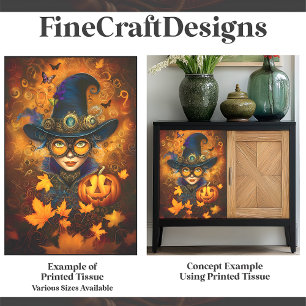Steampunk Halloween Jack O Lantern F4 Découpage Tissuepapier