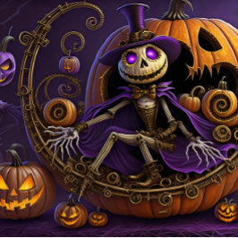 Steampunk Halloween Jack the Pumpkin King Tissuepapier
