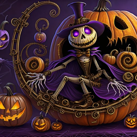 Steampunk Halloween Jack the Pumpkin King Tissuepapier