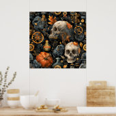 Steampunk Halloween Kunstposter Poster (Keuken)