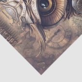 Steampunk Halloween Owl Tissuepapier (Detail)