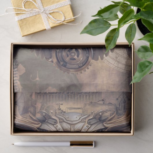 Steampunk Halloween Owl Tissuepapier (Geschenk)