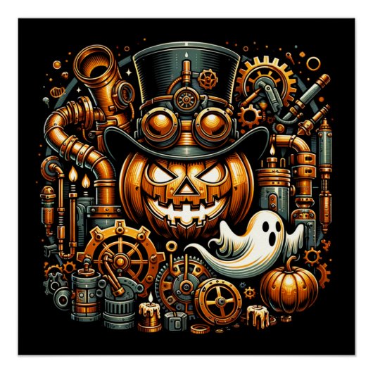 Steampunk Halloween Perfect Poster (Voorkant)