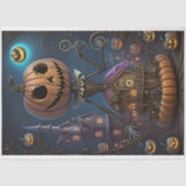 Steampunk Halloween Pumpkin Queen Castle Tissuepapier (Voorkant)