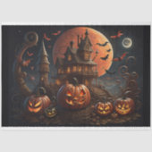 Steampunk Halloween Pumpkin town Tissuepapier (Voorkant)
