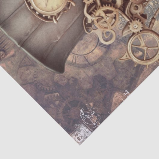 Steampunk Halloween Skull Tissuepapier (Detail)