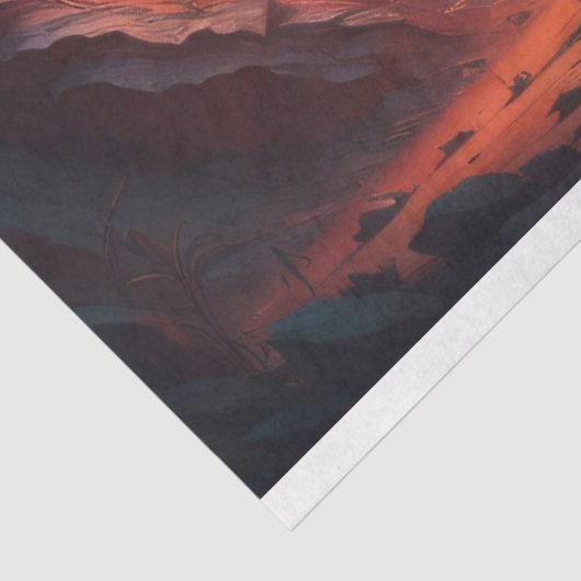 Steampunk Halloween Under the Red Moon Tissuepapier (Detail)