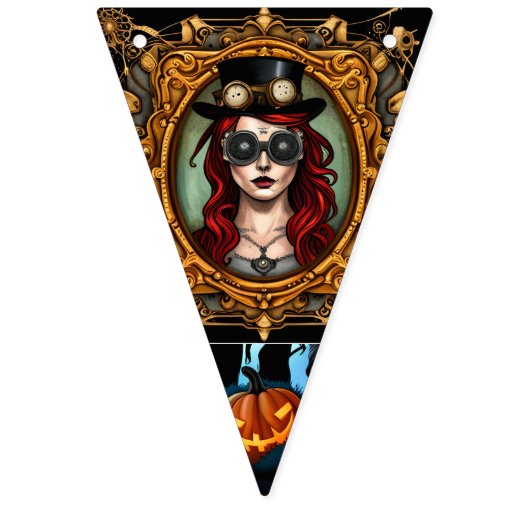 Steampunk Halloween Vlaggetjes (Derde vlag)