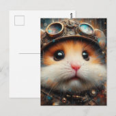 Steampunk Hamster Briefkaart (Voorkant / Achterkant)