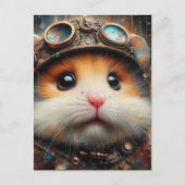 Steampunk Hamster Briefkaart (Voorkant)