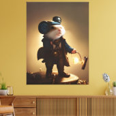Steampunk Hamster Canvas Afdruk (Insitu (Woonkamer))