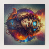 Steampunk Hangende Portret van een Meisje Legpuzzel (Horizontaal)