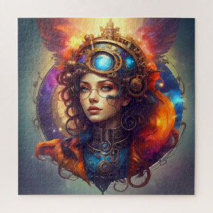 Steampunk Hangende Portret van een Meisje Legpuzzel