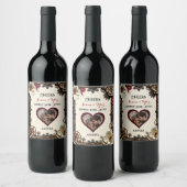 Steampunk Happily Ever After | Proost Trouwen Wijn Etiket (Flessen)