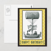 Steampunk Happy Birthday Briefkaart (Voorkant / Achterkant)