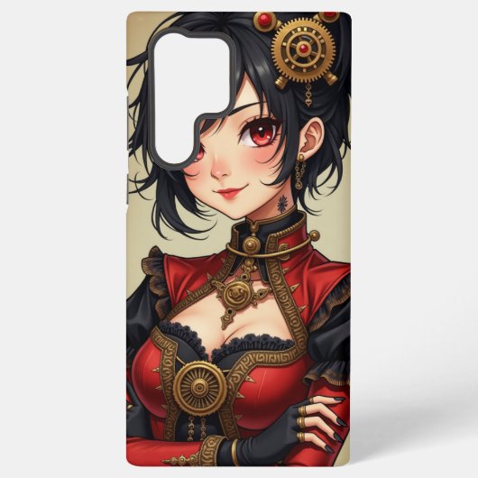 Steampunk Harlekijn Samsung Galaxy Hoesje (Achterkant)