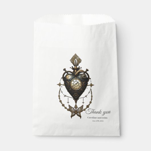 Steampunk hart, bedankzakje (Voorkant)